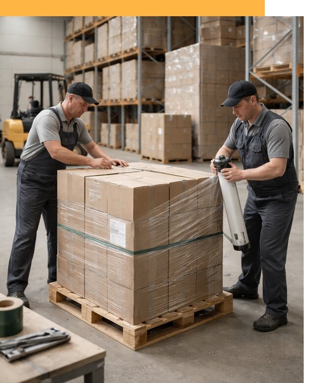 Упаковка и паллетирование грузов от 3642 руб: защита и крепление